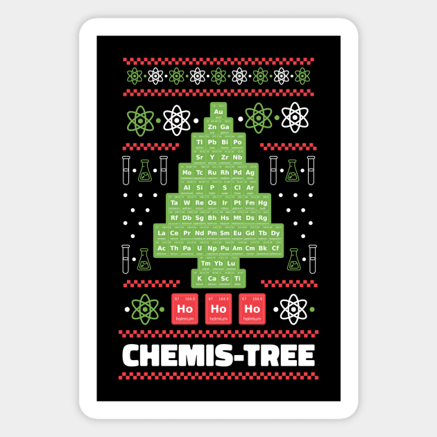 Chemis-Tree // Funny Chemistry Christmas Tree Magnet by SLAG_Creative